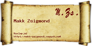 Makk Zsigmond névjegykártya