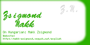 zsigmond makk business card